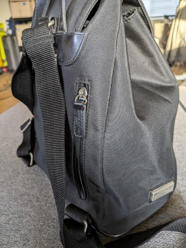 2pc Lot Pierre Cardin Vintage Boston And Backpack Nylon X Genuine Leather Japan - Picture 16 of 19