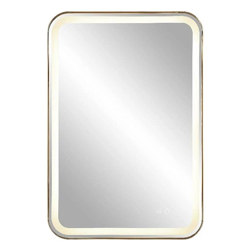 Uttermost Crofton Contemporary Stainless Steel Vanity Mirror in Brass - Picture 1 of 11