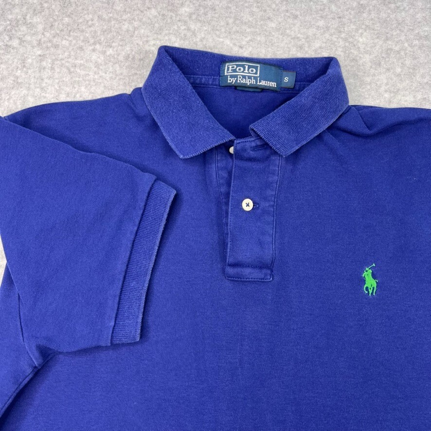 Polo Ralph Lauren Mens Polo Shirt Size Small Short Sleeve Blue Green Pony Logo thumbnail 4