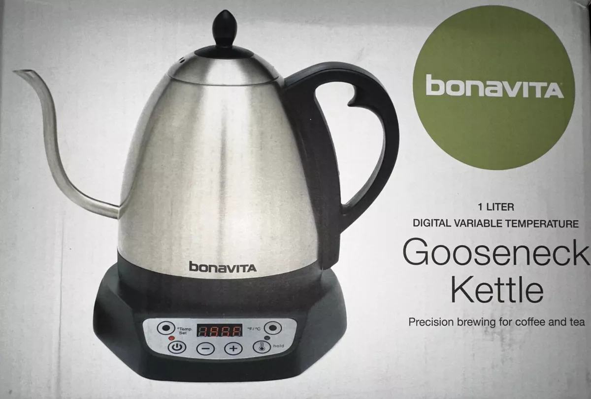 Bonavita Electric Kettle with Gooseneck Spout For Pour-Over