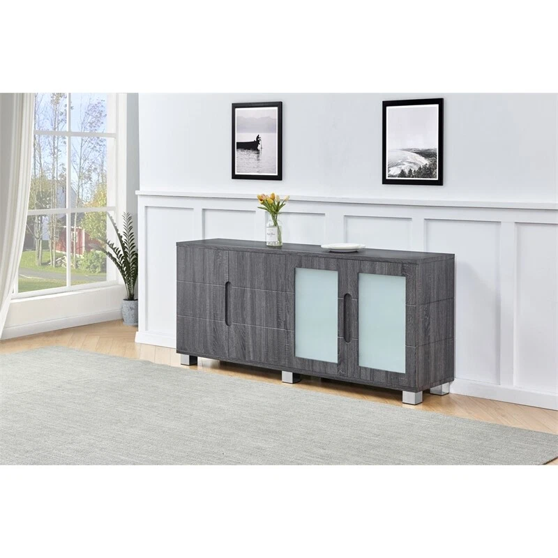 Frosted 2024 glass sideboard