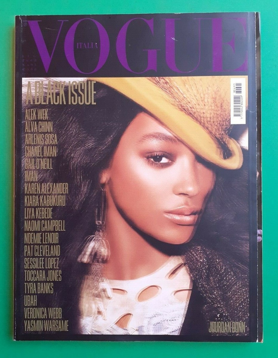 VOGUE Magazine Italy July 2008 Naomi CAMPBELL Jordan Dunn BLACK