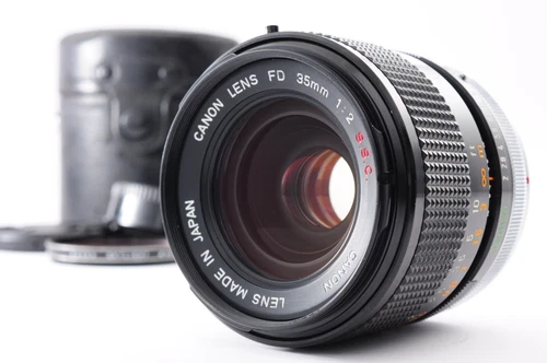 Rare! "O" Concave **MINT w/Case** Canon FD 35mm f/2 S.S.C. Wide Angle From Japan