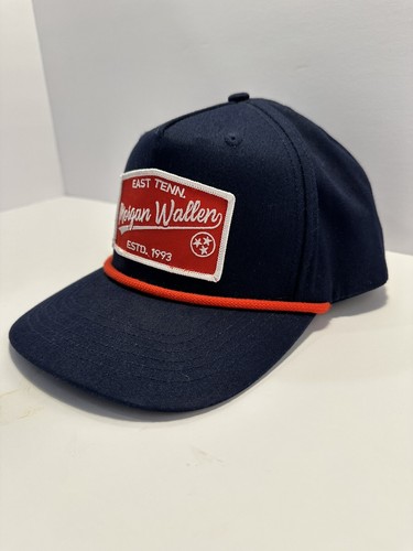 Morgan Wallen East Tenn EST 1993 Snapback Rope Hat Navy Blue Red *RARE* Country - Picture 2 of 7