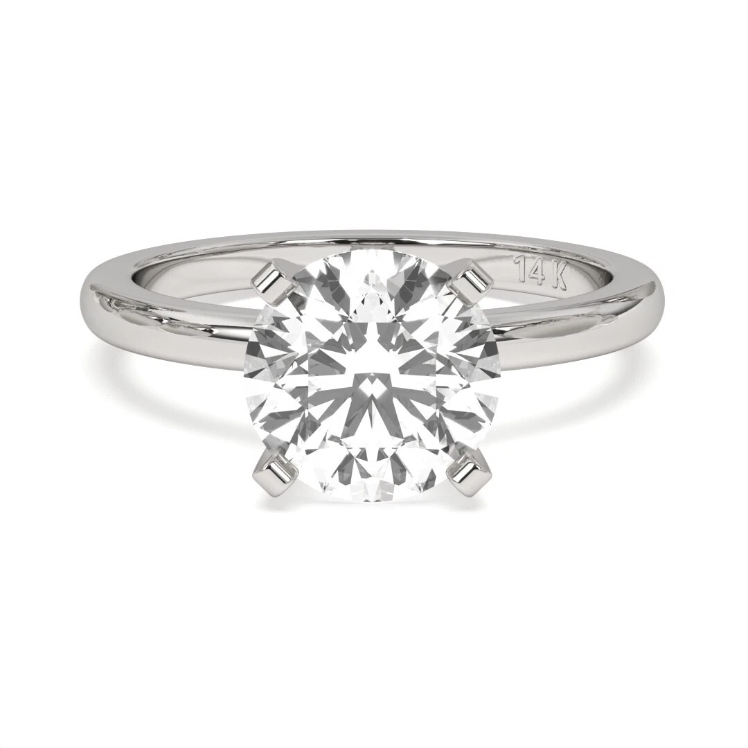 1.50ct vs g round cut solitaire igi certified diamond engagement ring lab grown image-1