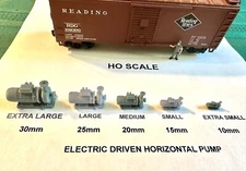 HO Scale (1:87) Horizontal Pumps Set of 3 -  SME Platinum Series Museum Quality