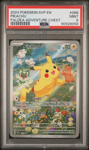 PSA 9 Pikachu Adventure Chest #088 2024 Pokemon Black Star Promo 90928058
