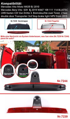 HD Rückfahrkamera Für Mercedes Benz Vito Mixto W447 Flügeltüren Transporter Van