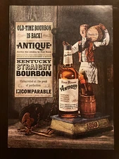 1954 Four Roses ANTIQUE Whiskey bottle vintage Time Magazine ad