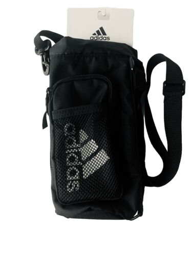 adidas Unisex Hydration Crossbody Water Bottle Sling Bag Black One Size - Picture 1 of 3