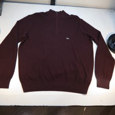 NEW NWT VAN HEUSEN 1/4 ZIP PULLOVER GOLF SWEATER SWEATSHIRT Mens XL Burgundy Red