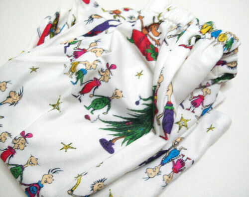 Juego de pijama Pottery Barn Kids Dr. Seuss The Grinch Navidad vacaciones franela 3T - Imagen 3 de 4
