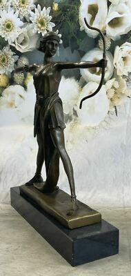 Überwältigend Kunst Deko Nouveau Unterzeichnet Bronze Akt Buchse Statue Diana Am