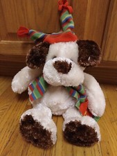 Dan Dee Collectors Choice Winter Dog Stuffed Animal with Hat and Scarf