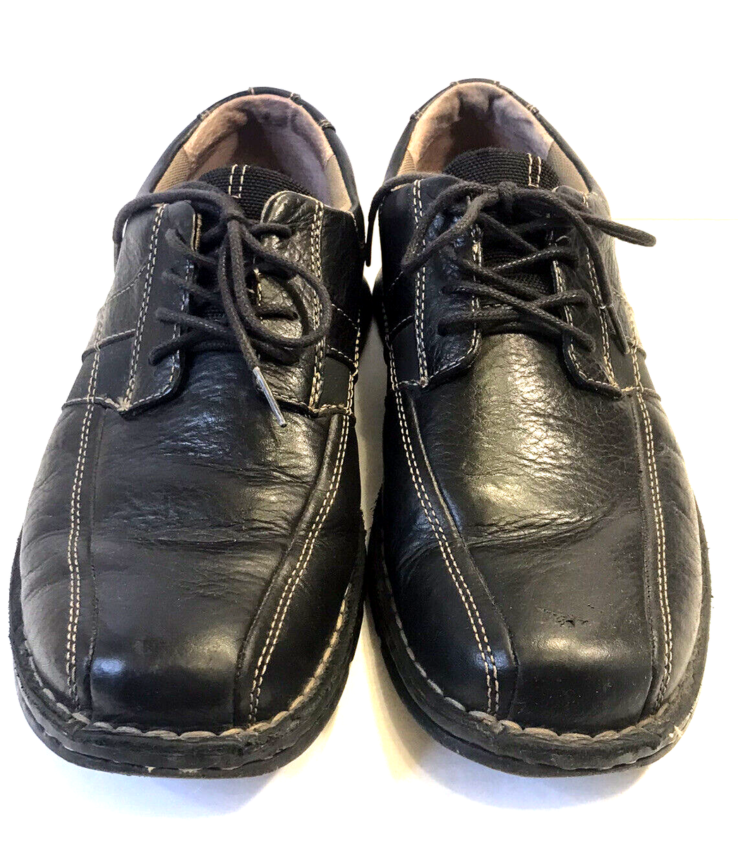 Clarks Espace Men\'s Black Leather Lace Up Loafers Walking Dress Shoes Sz.10‎ EUC Clarks Espace 86234 Black Leather Lace Up Comfort Walking  main image 4