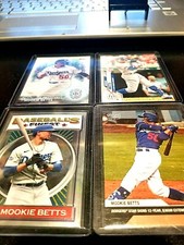 2020 MOOKIE BETTS ( LOT OF 4 CARDS.) #ST4 FLASBACK #39 UK.-156 #T2030-16 MINT.