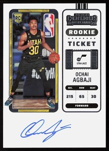 2022-23 Panini Contenders - Rookie Ticket Auto Ochai Agbaji #104 Utah Jazz