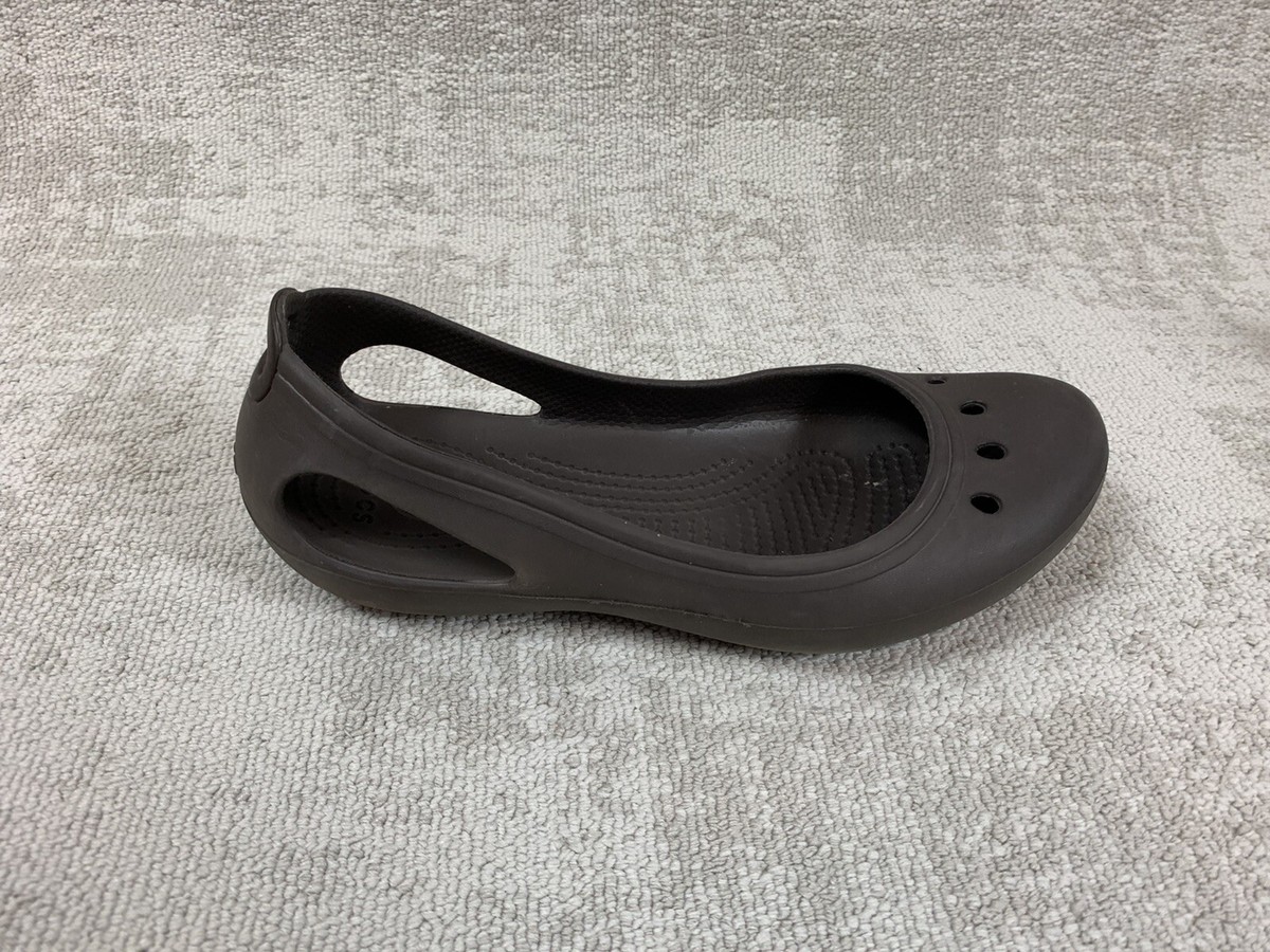 その他 N, Crocs Iconic Comfort Kelli Ballet Black Flats Women's Size6 203954