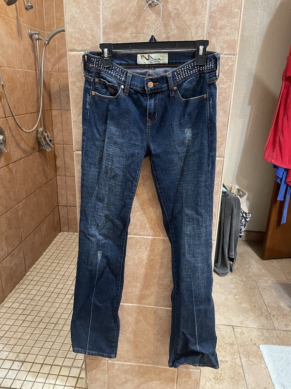 Manhattan Blues Bootcut Jeans Women's Size 4 Blue 5-Pocket Low Rise Dark Wash