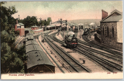 England UK Devon Newton Abbot Junction Railway Station Postcard