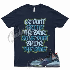 Navy GRIND Shirt for Lebron 19 Fast Food Blackened Blue Worn Atomic Green Dutch