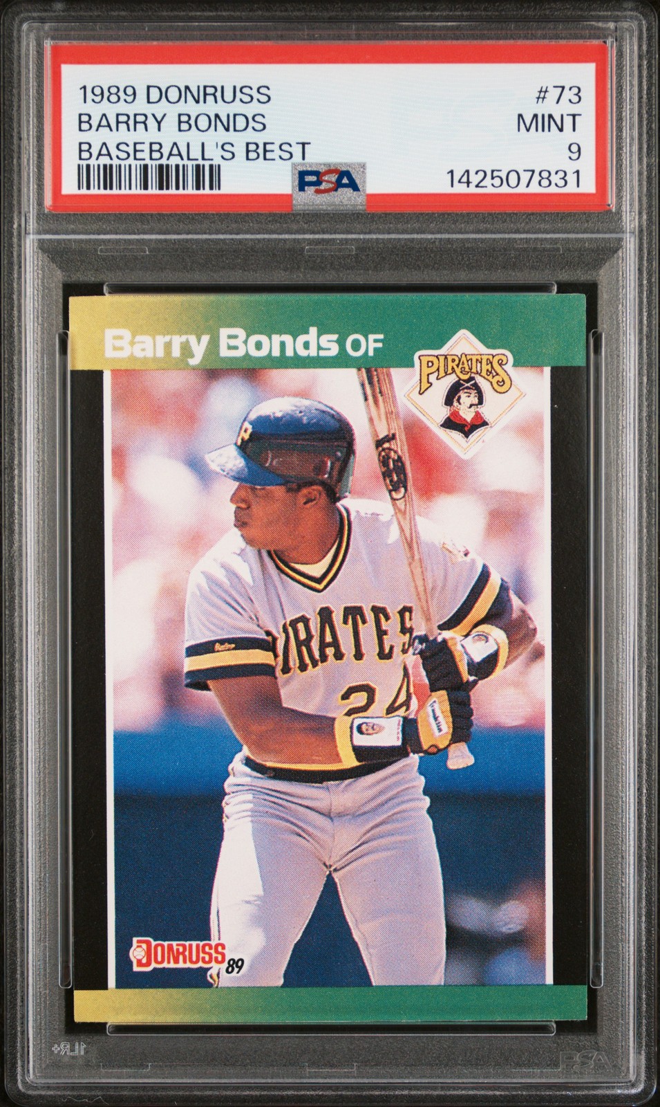1989 DONRUSS BASEBALL'S BEST #73 BARRY BONDS PSA 9