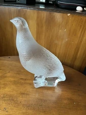 Vintage Lalique Crystal France Partridge Perdrix Depout #1255 Figurine