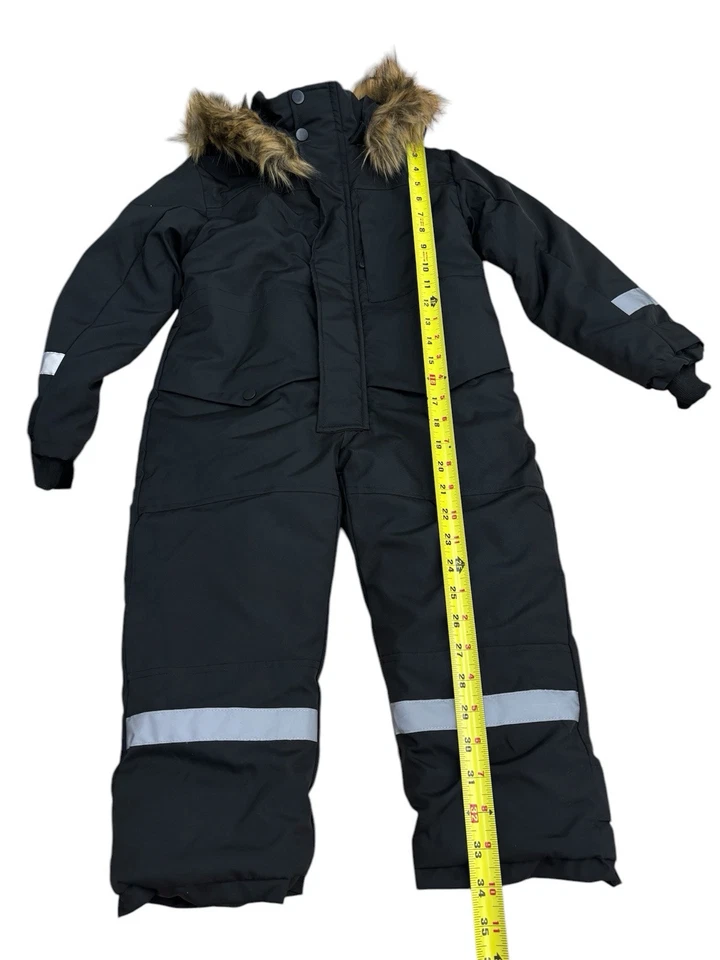 Abrigo de invierno para niños 3-4 años traje de nieve con capucha azul claro Foto 3 de 4