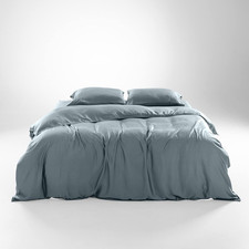 Queen Size Tencel Duvet Cover Set - Hypoallergenic, Cooling Eucalyptus Duvet Cov
