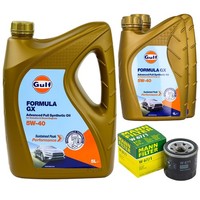 MotoröL Set Gulf Formula GX 5W-40 7 Liter + ÖLfilter FüR Infiniti FX QX70