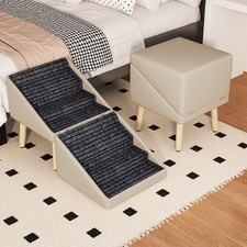 Dog Ramp  Stairs for Bed  Couch, 22.83" High, Foldable Wooden Pet Steps