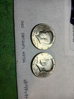 set of 2 bicentenial half dollars mint mark filled in look at pix — photo 2