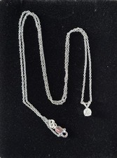Stunning 0.25 CT Lab-Created Diamond Solitaire Necklace: 14K White Gold Chain