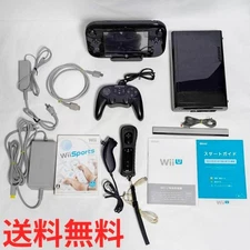 Nintendo Wii U Console Set Black w/Accessories Wii Sports Tested Ready to Play