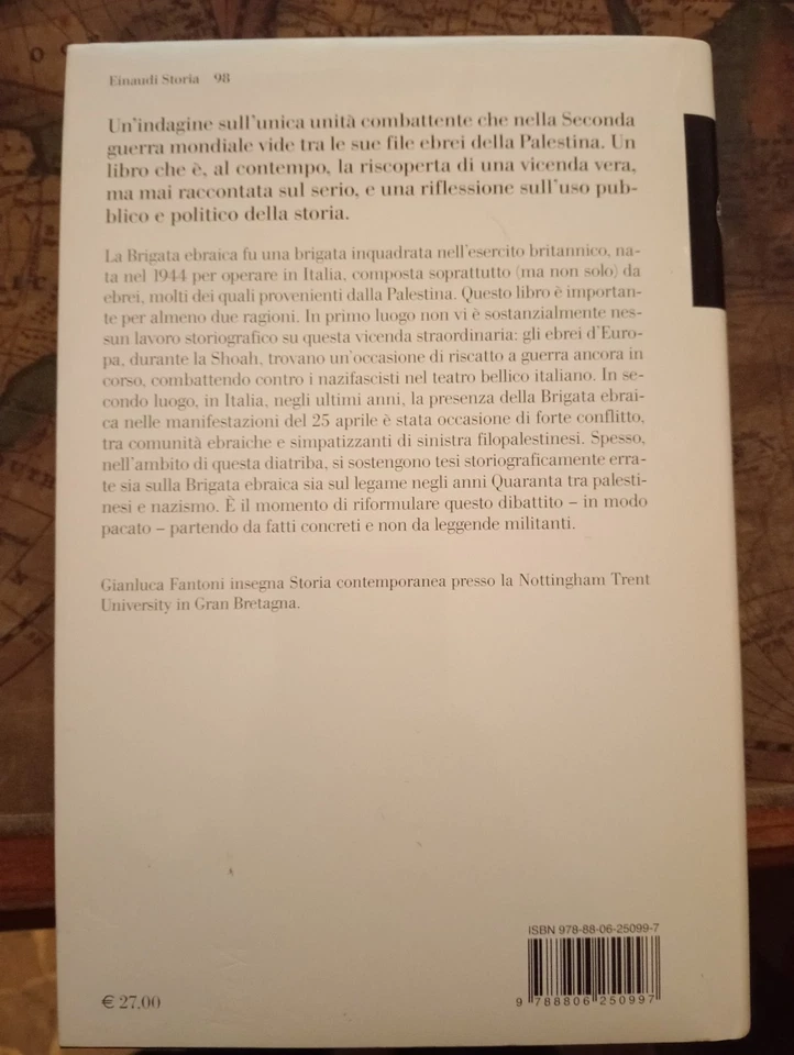 Storia della brigata ebraica Gianluca Fantoni 2022 EINAUDI Storia99 Ottimo - Immagine 2 di 4