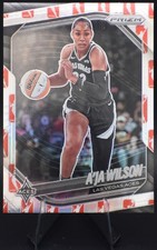 2025 Panini Prizm #76 A’ja Wilson WNBA Logo Prizm + Donruss Base Card - LV ACES