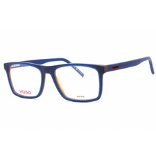 Hugo Men's Eyeglasses Blue Yellow Plastic Rectangular Full Rim HG 1198 0DCD 00
