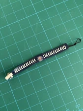 DETROIT TIGERS BLUE LEATHER BASEBALL BRACELET BY GAMEWEAR 7"