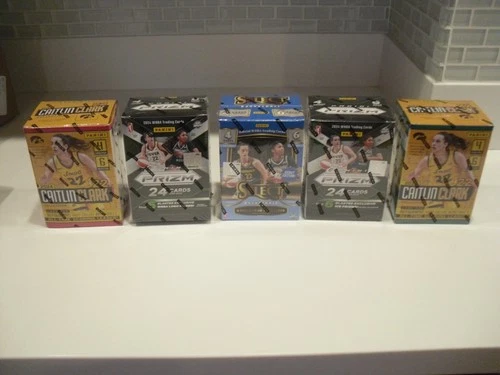 2024 WNBA Blaster WNBA LOGO, Prizm, Select, Panini & CAITLIN CLARK GREEN & RED 5