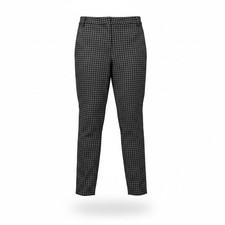Nine West Womens Slim Ankle Dress Pants Black White Grid Plaid Trousers Size 12