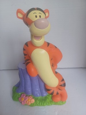 Disney Tigger Coin Bank Winnie the Pooh Vintage Plastic Piggy Bank Works