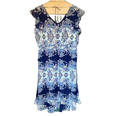 R&K Originals Paisly Floral Retro Stretch Boho Midi Dress Womens 24W 24 3X Plus