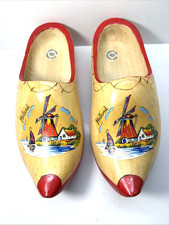Vintage Dutch Wooden Shoes Clogs Holland Windmill Size 27 cm