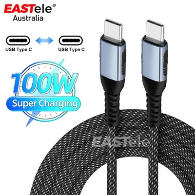 100W USB C Type C Charger Cable Fast Charge For Samsung S26 S25 Apple iPhone 17 - image 1 of 4