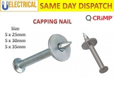 Q-CRIMP Capping Nails - Mickey Pins Masonary Nails With Washer 25mm,30mm, 35mm