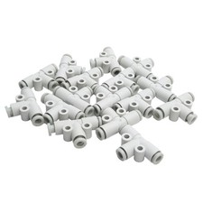 Lot of 15 SMC KQ204-00A Pneumatic Union Tee Fitting, 4mm P2C, -100 to 1.0MPa