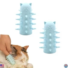 Furr&Purr Indoor Cat Grooming Brush Set - 2-Pack with Face Scratcher & Massager