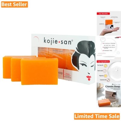 Exquisite Kojic Acid Soap - 3 x 65g Bars with Hydrating Oils & Citrus Fragrance