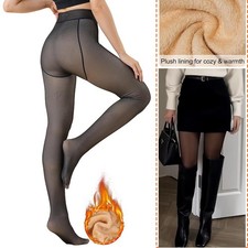 Women's Thermal Fleece Lined Tights Warm Soft Fake Pantyhose Stockings Slimming