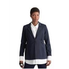 Seraphine The Work Edit Taye Navy Blue Ponte Maternity Blazer Jacket Size 8